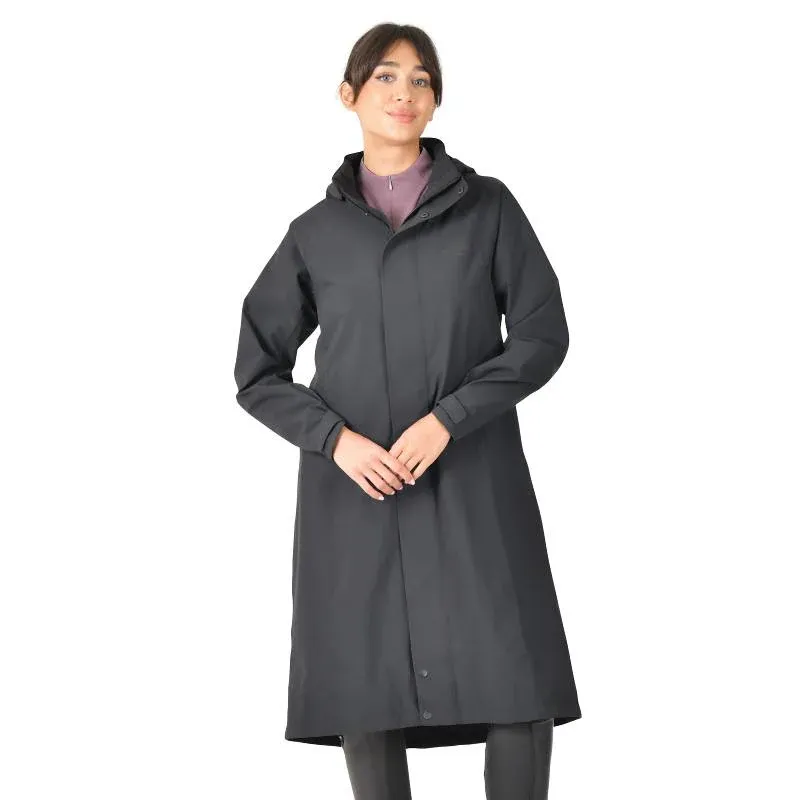 WeatherBeeta Windbreaker Longline Waterproof Riding Ladies Jacket - Black