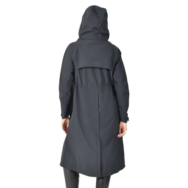 WeatherBeeta Windbreaker Longline Waterproof Riding Ladies Jacket - Black-2