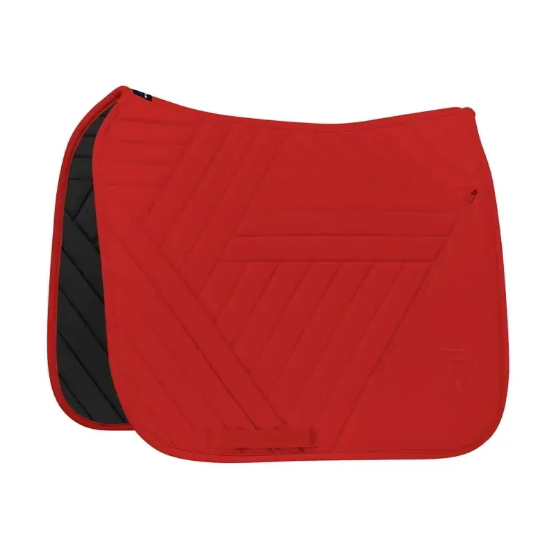 WeatherBeeta Softshell Pro Grip Dressage Saddle Pad - Red-1