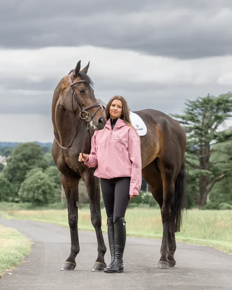 EQUIDRY Women's Waterproof Storm Smock - Pale Pink-4
