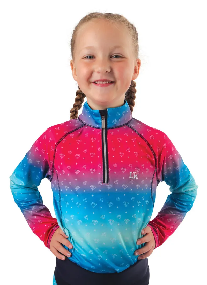 Dazzling Diamond Base Layer by Little Rider - Teal/Pink