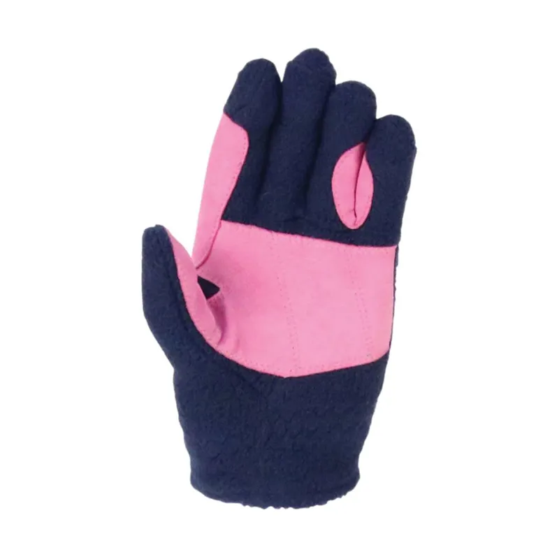 Pony Passion Fleece Riding Gloves By Little Rider - Navy-1