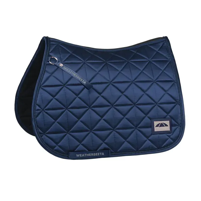 WeatherBeeta Satin Pro Air-Tec Euro Jump Shaped Saddle Pad - Navy-1