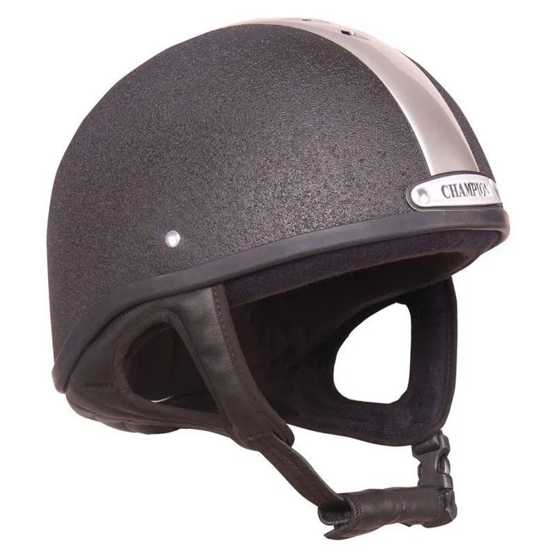 Champion Ventair Deluxe Skull Riding Helmet - Black/Silver-4