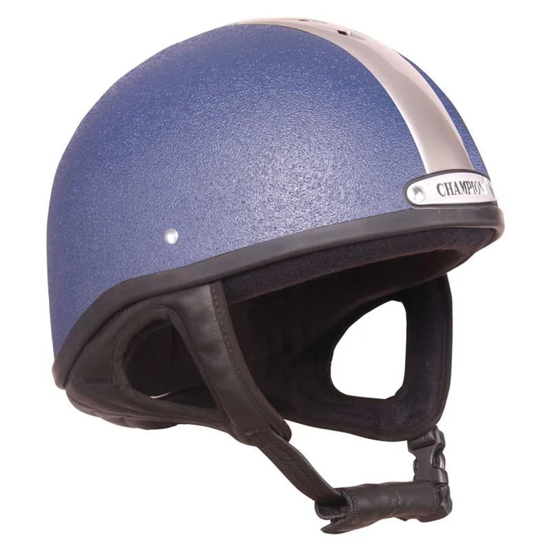Champion Ventair Deluxe Skull Riding Helmet - Navy/Silver-4