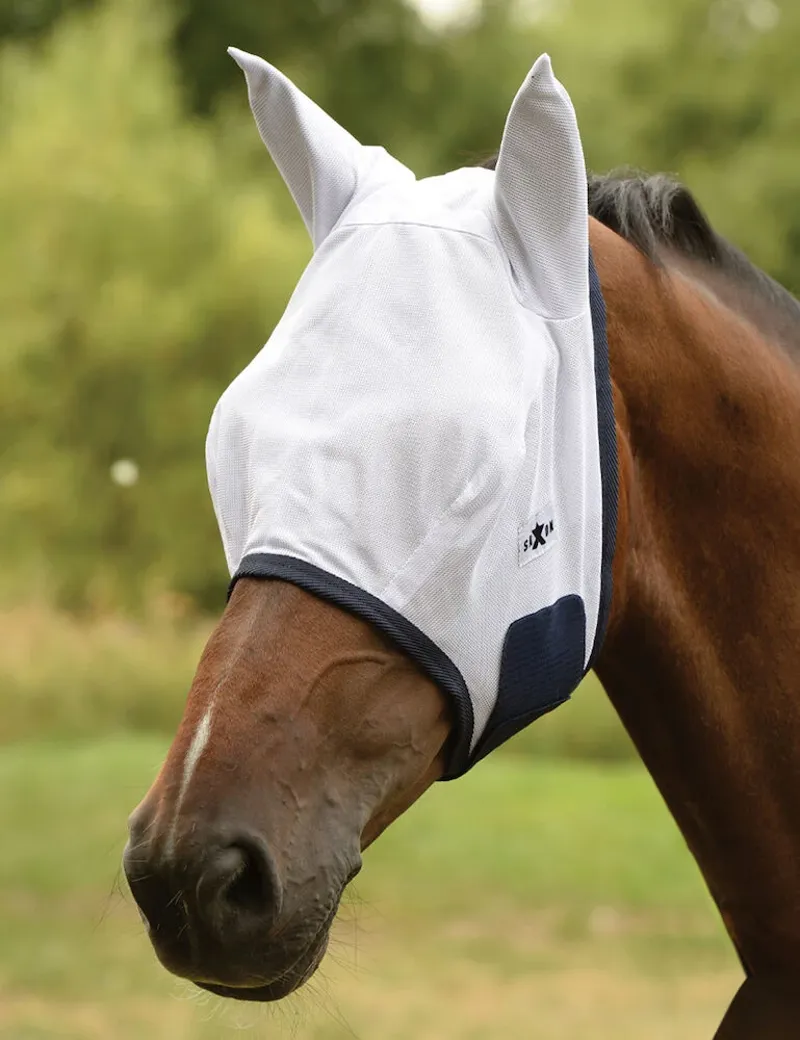 Saxon Mesh Mask White/Navy White/Navy