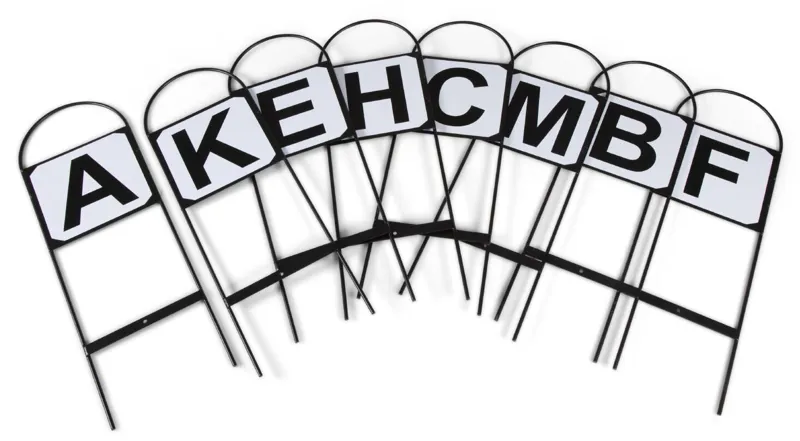 Shires Dressage Marker Hoops ABCEFHKM - Black