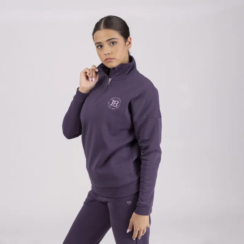 Shires Aubrion Serene Ladies Half Zip Sweater - Purple-1