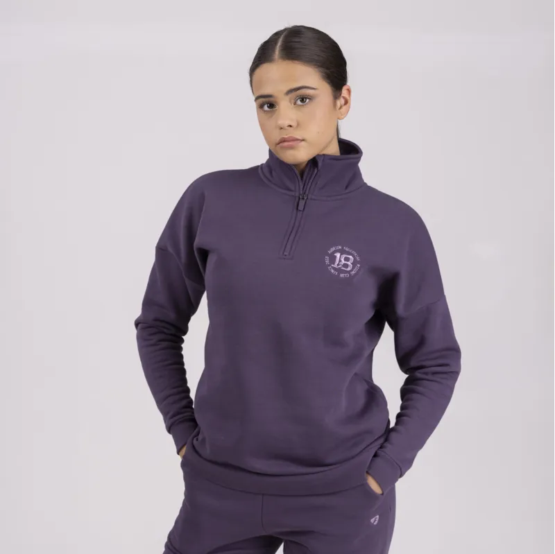 Shires Aubrion Serene Ladies Half Zip Sweater - Purple-3