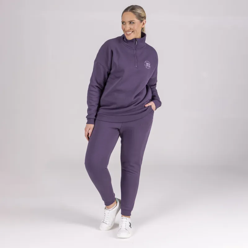 Shires Aubrion Serene Ladies Half Zip Sweater - Purple-2