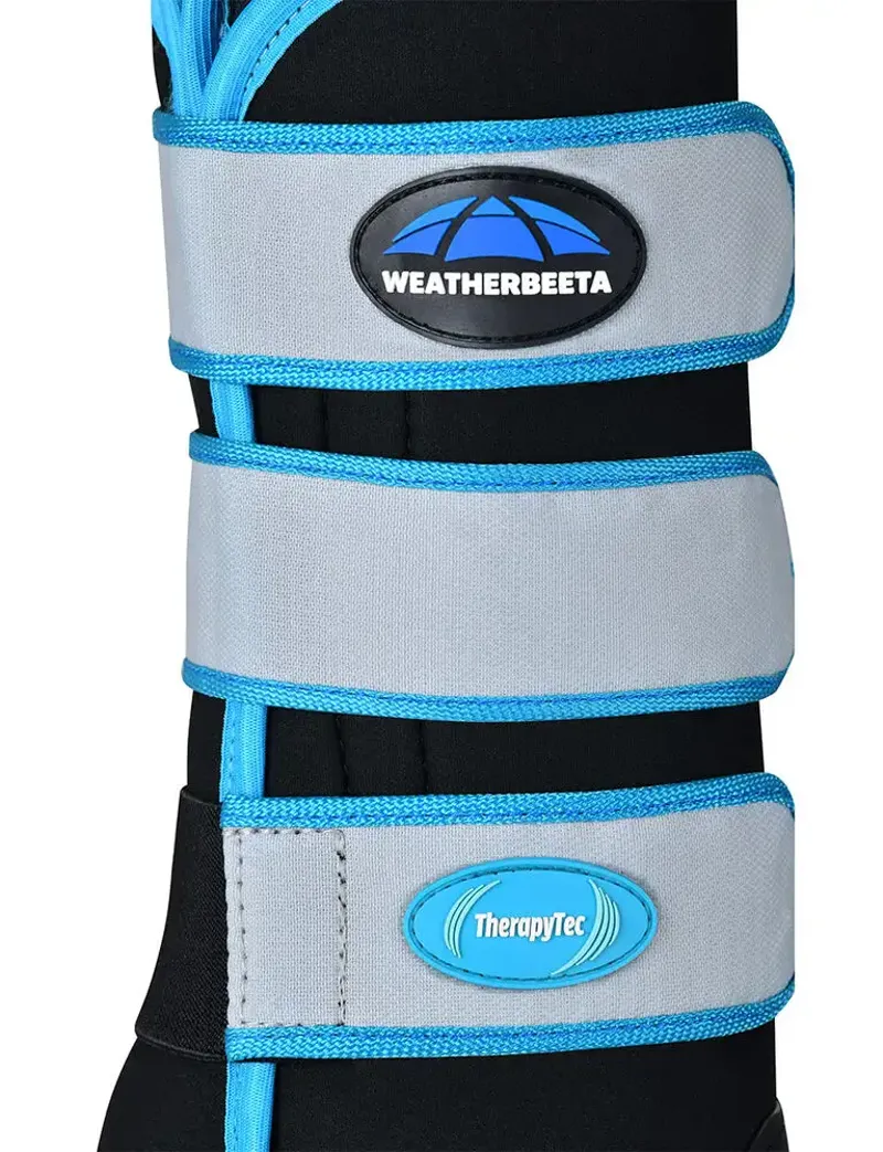 WeatherBeeta Therapy-Tec Stable Boot Wraps - Black/Blue-3