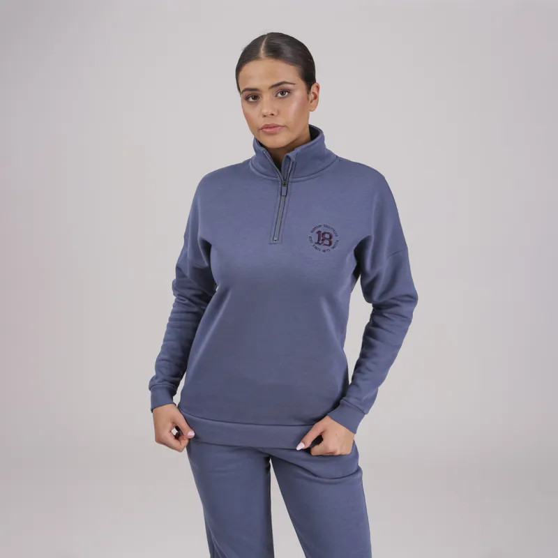 Shires Aubrion Serene Ladies Half Zip Sweater - Blue-1