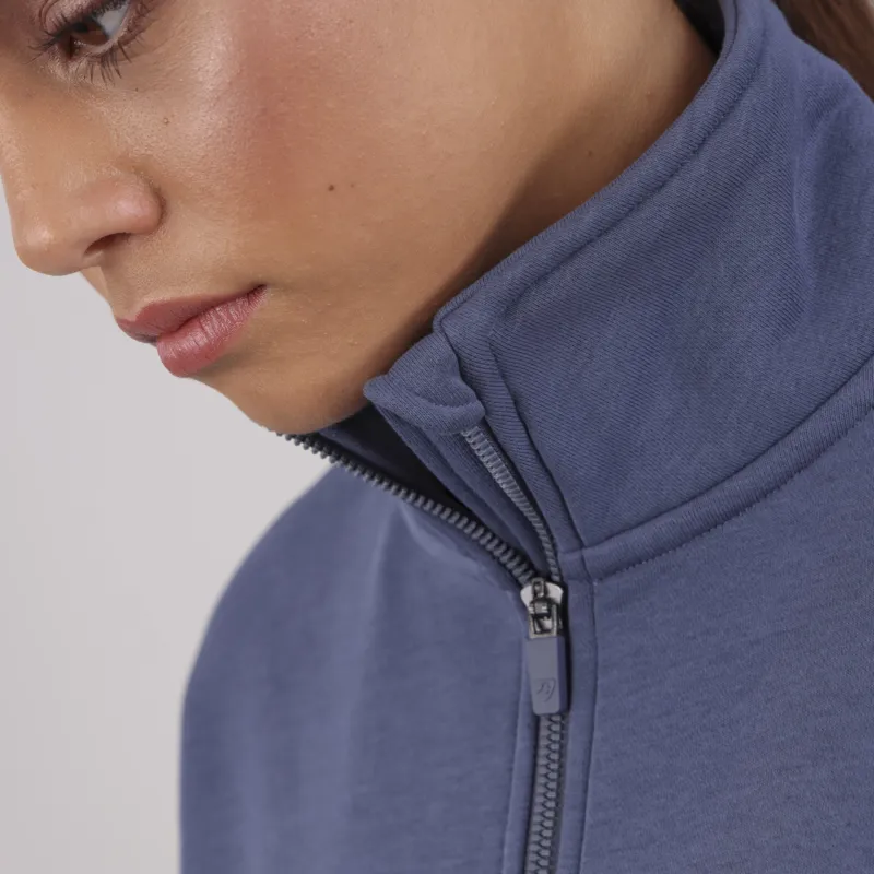 Shires Aubrion Serene Ladies Half Zip Sweater - Blue-6