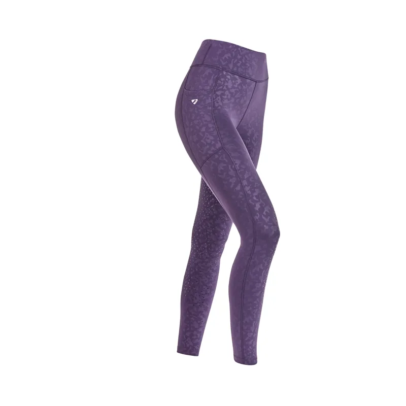 Shires Aubrion Non-Stop Ladies Riding Tights - Purple