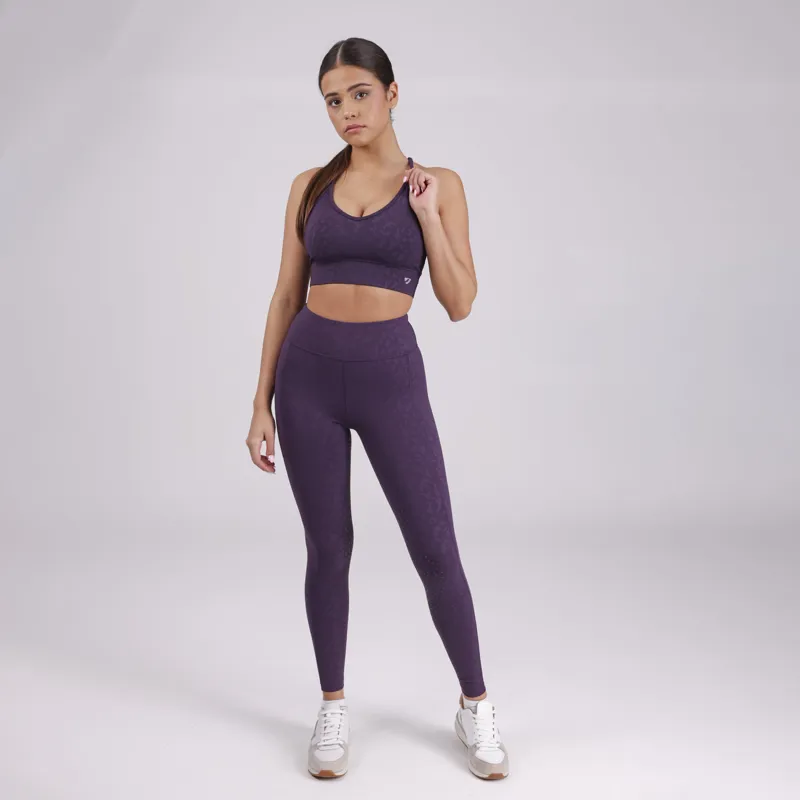 Shires Aubrion Non-Stop Ladies Riding Tights - Purple-1