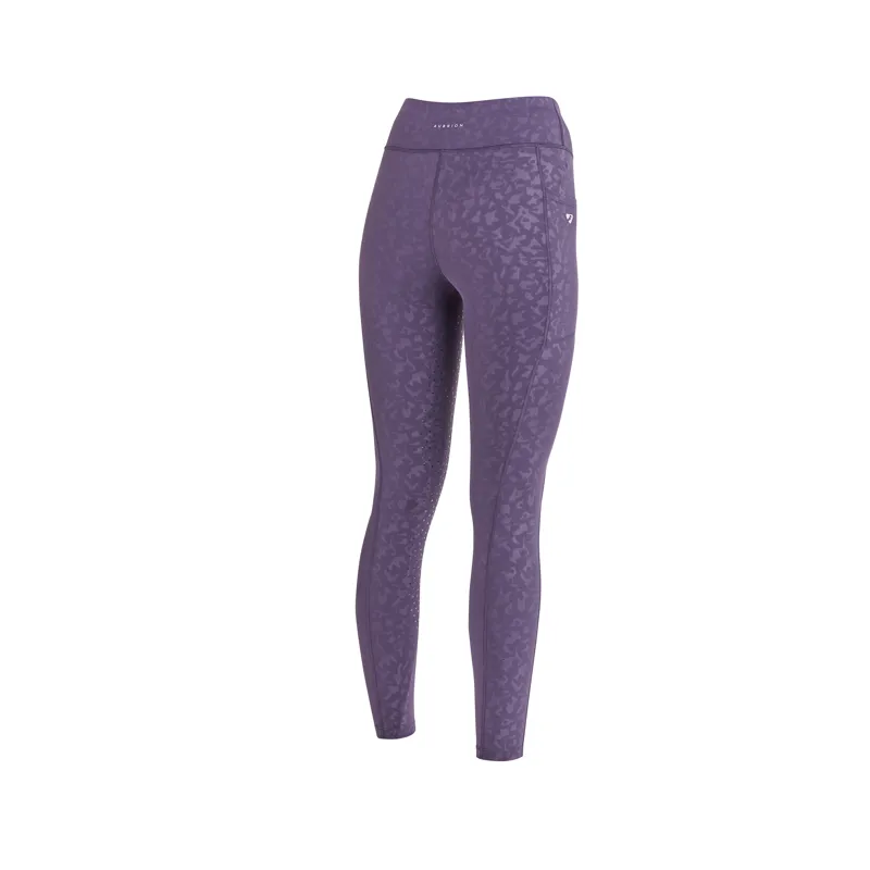 Shires Aubrion Non-Stop Ladies Riding Tights - Purple-2