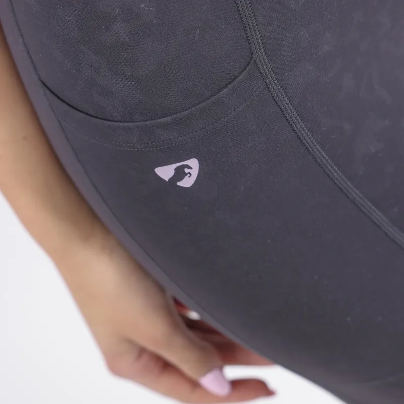 Shires Aubrion Non-Stop Ladies Riding Tights - Charcoal-7