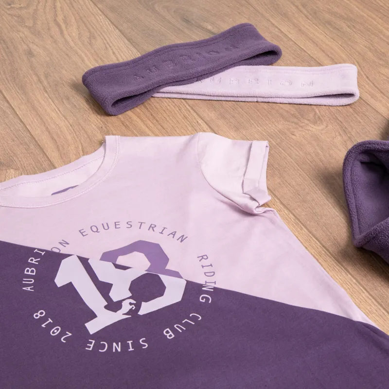 Shires Aubrion Children's Repose T-Shirt - Purple-2