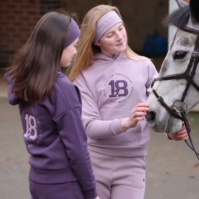 Shires Aubrion Children's Serene Hoodie - Mauve-2
