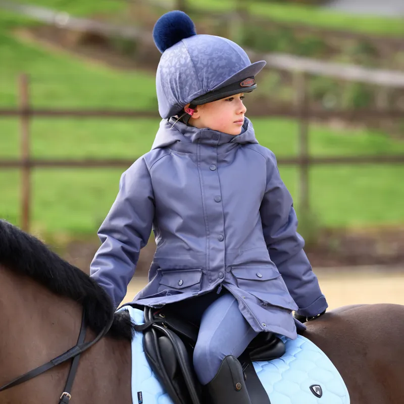 Shires Aubrion Children's Non Stop Riding Tights - Blue-2