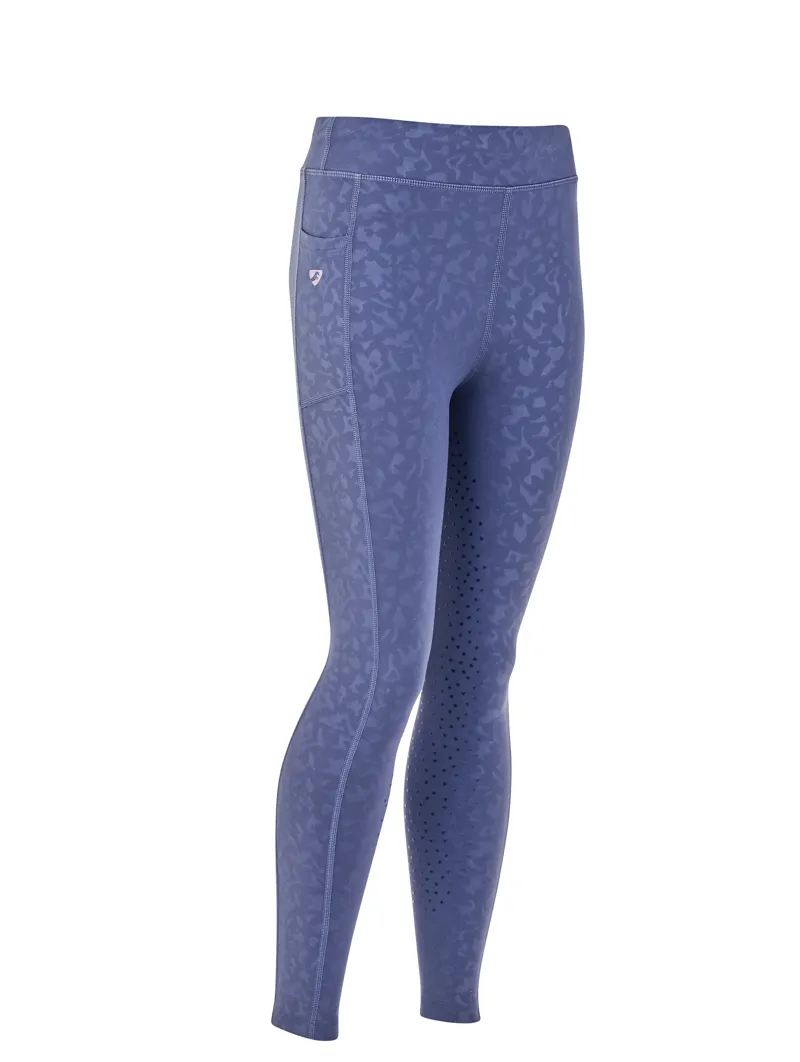 Shires Aubrion Children's Non Stop Riding Tights - Blue