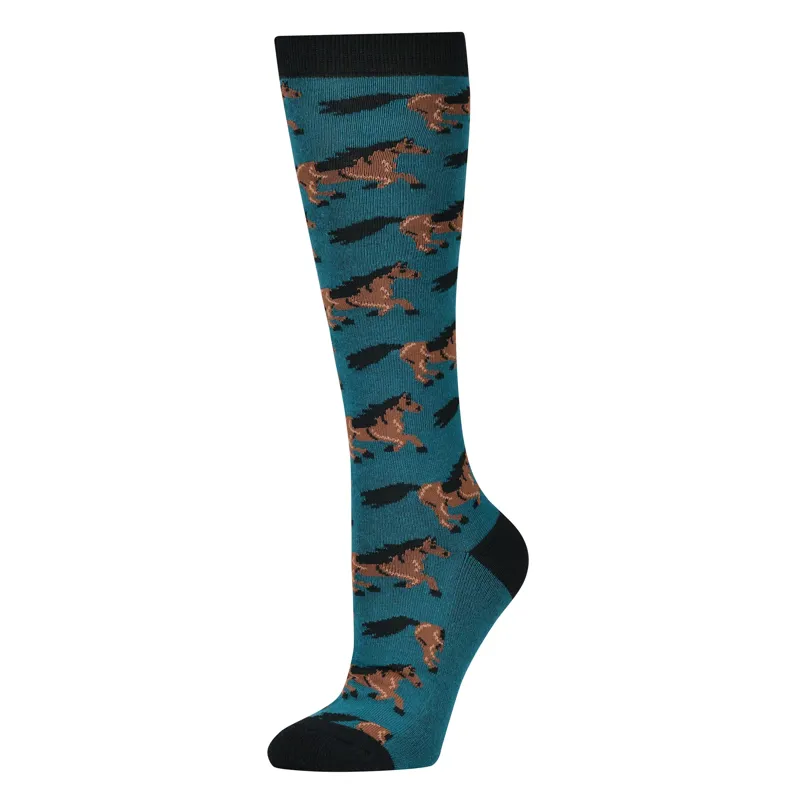 Dublin Single Pack Socks - Green Chestnut Horses