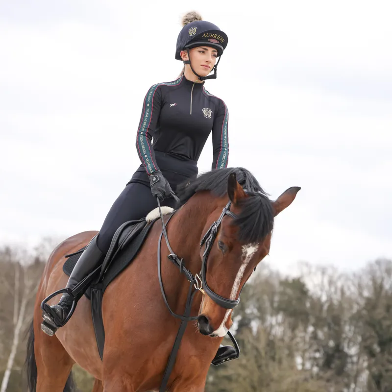 Shires Aubrion Team Long Sleeve Base Layer - Black-9
