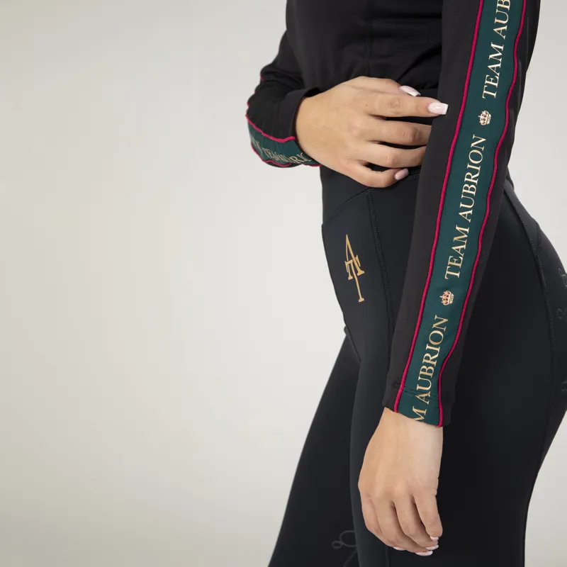 Shires Aubrion Team Long Sleeve Base Layer - Black-2