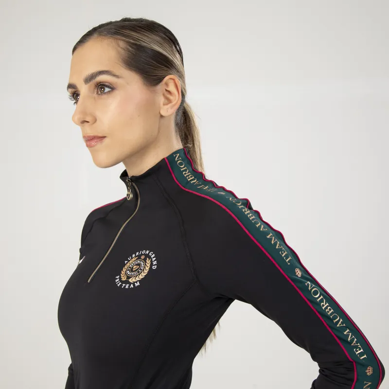 Shires Aubrion Team Long Sleeve Base Layer - Black-5
