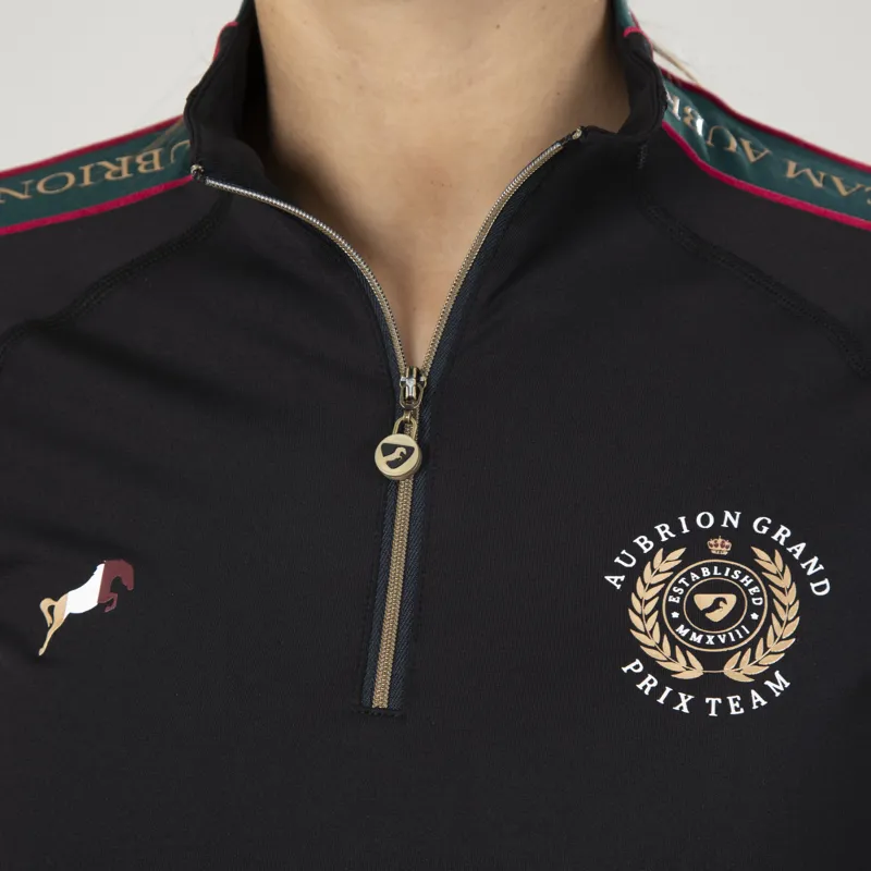 Shires Aubrion Team Long Sleeve Base Layer - Black-3