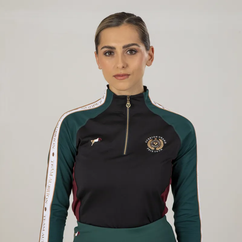 Shires Aubrion Team Long Sleeve Base Layer - Green-2