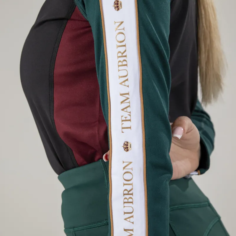 Shires Aubrion Team Long Sleeve Base Layer - Green-3