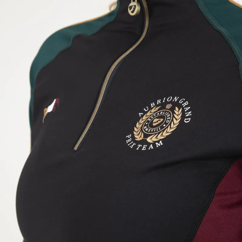 Shires Aubrion Team Long Sleeve Base Layer - Green-4