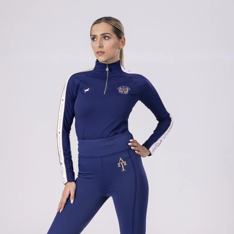 Shires Aubrion Team Long Sleeve Base Layer - Navy-1