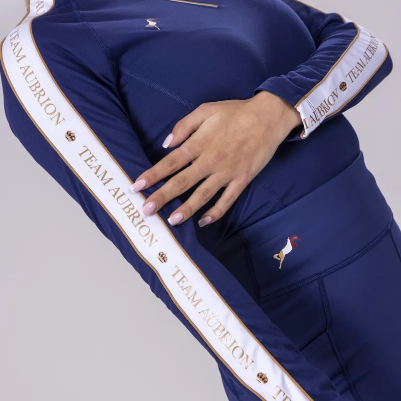 Shires Aubrion Team Long Sleeve Base Layer - Navy-3