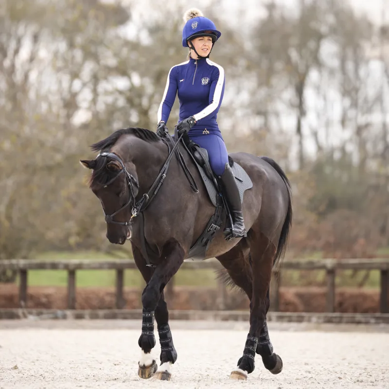 Shires Aubrion Team Long Sleeve Base Layer - Navy-6
