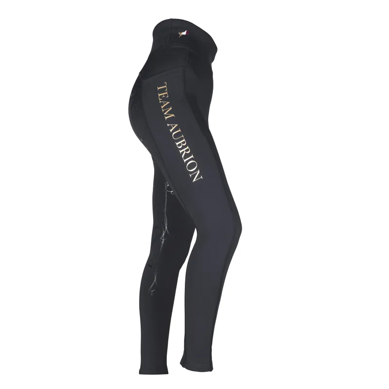 Shires Aubrion Team Winter Riding Tights - Black