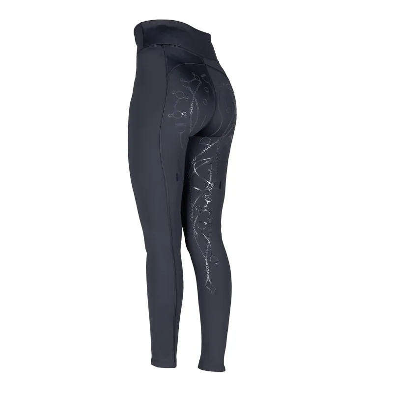 Shires Aubrion Team Winter Riding Tights - Black-3