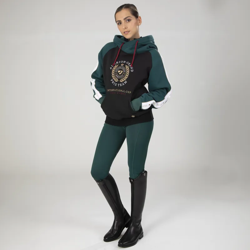 Shires Aubrion Team Winter Riding Tights - Green-4