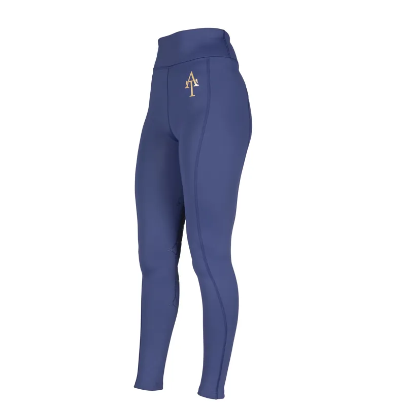 Shires Aubrion Team Winter Riding Tights - Navy-2