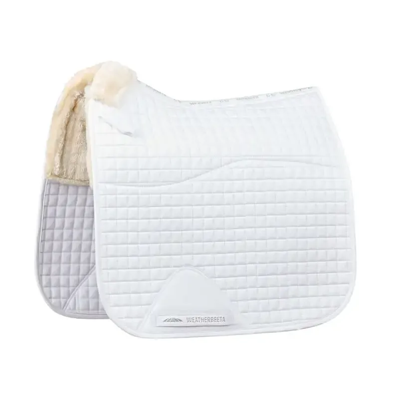 WeatherBeeta Prime Comfy Fleece Dressage Saddle Pad - White