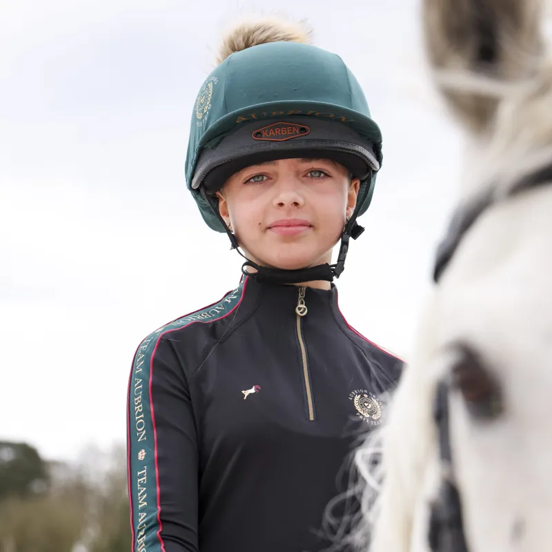 Shires Aubrion Team Children's Winter Base Layer - Black-2