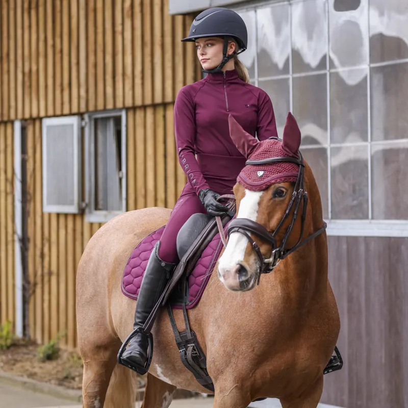 Shires ARMA Ear Bonnet - Black Cherry-4