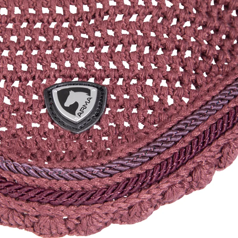 Shires ARMA Ear Bonnet - Black Cherry-3