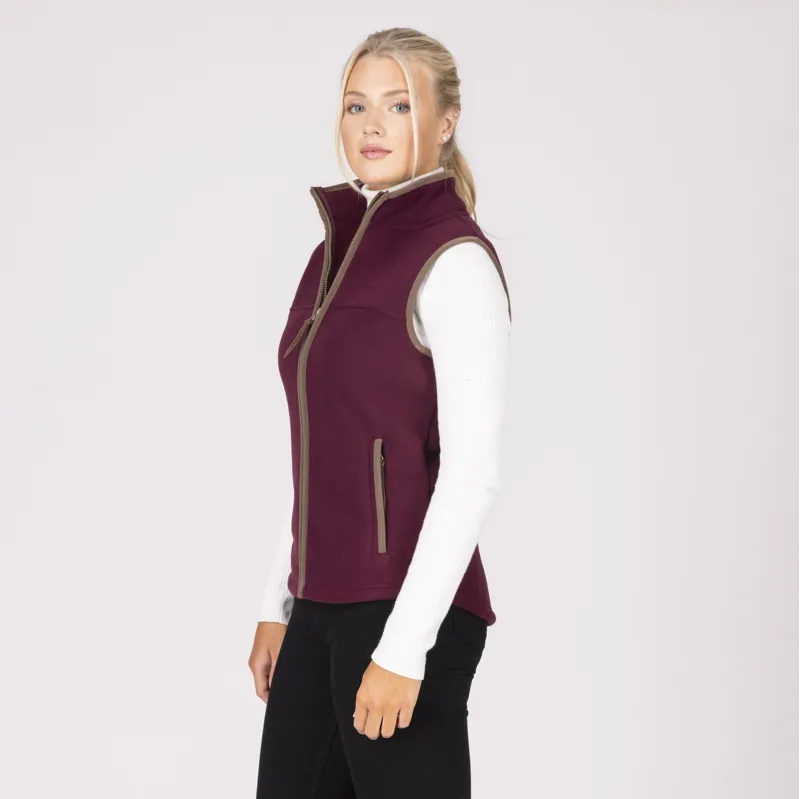 Shires Aubrion Core Fleece Gilet - Maroon-2