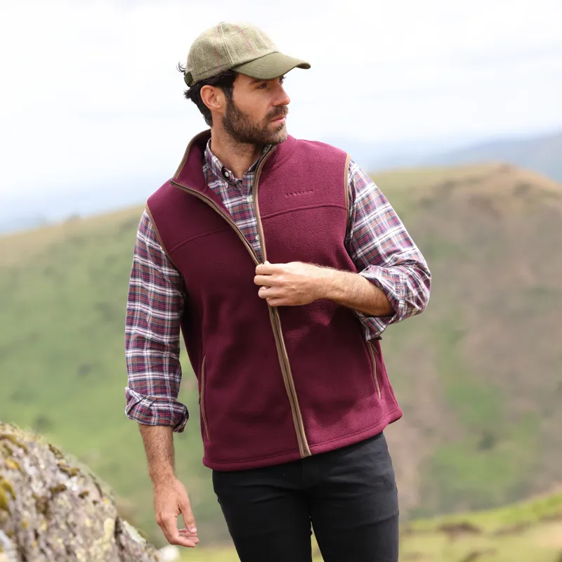 Shires Aubrion Core Fleece Gilet - Maroon-4