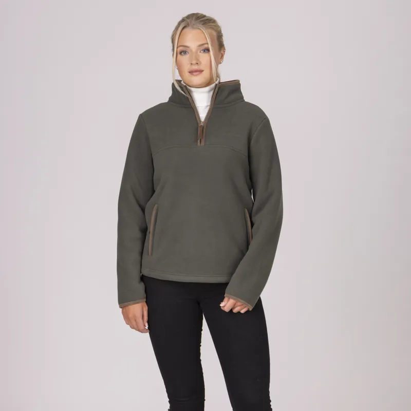 Shires Aubrion Core Half Zip Ladies Fleece - Green-2
