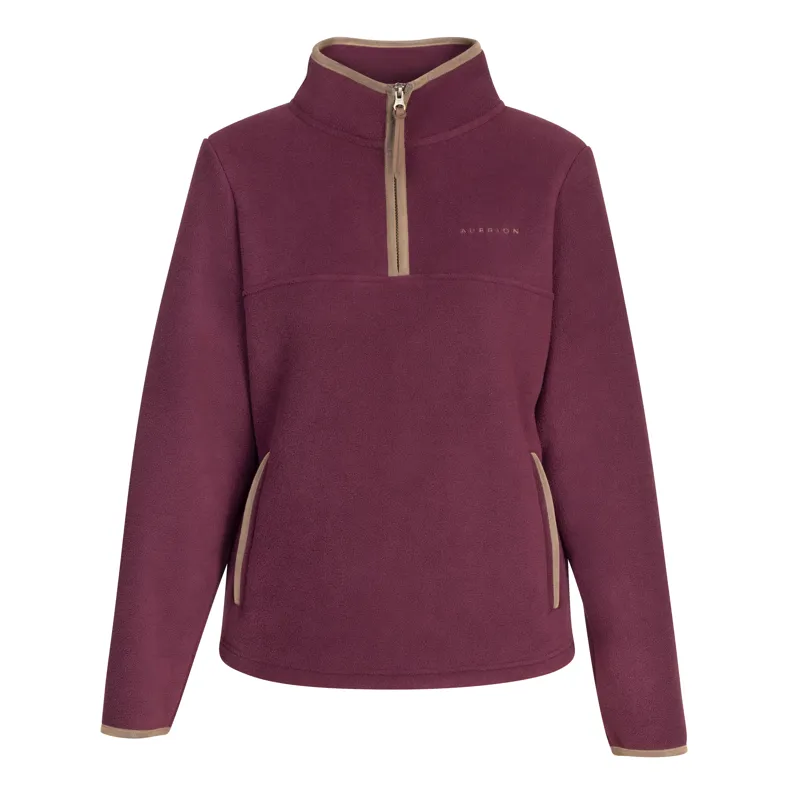 Shires Aubrion Core Half Zip Ladies Fleece - Maroon