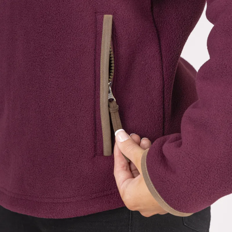 Shires Aubrion Core Half Zip Ladies Fleece - Maroon-5
