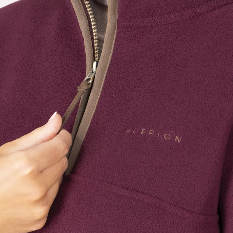 Shires Aubrion Core Half Zip Ladies Fleece - Maroon-2